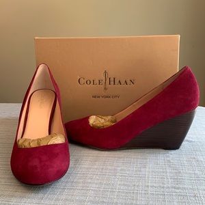 Cole Han Air Lainey Suede Wedge 10B NIB